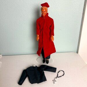 1991 Mattel Ken Doll as  Cardinal James Michael Harvey Molded Sandy Blond Hair